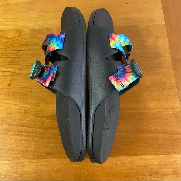 Chaco Chillos tie dye slip on slide sandals 10 - Picture 7 of 11